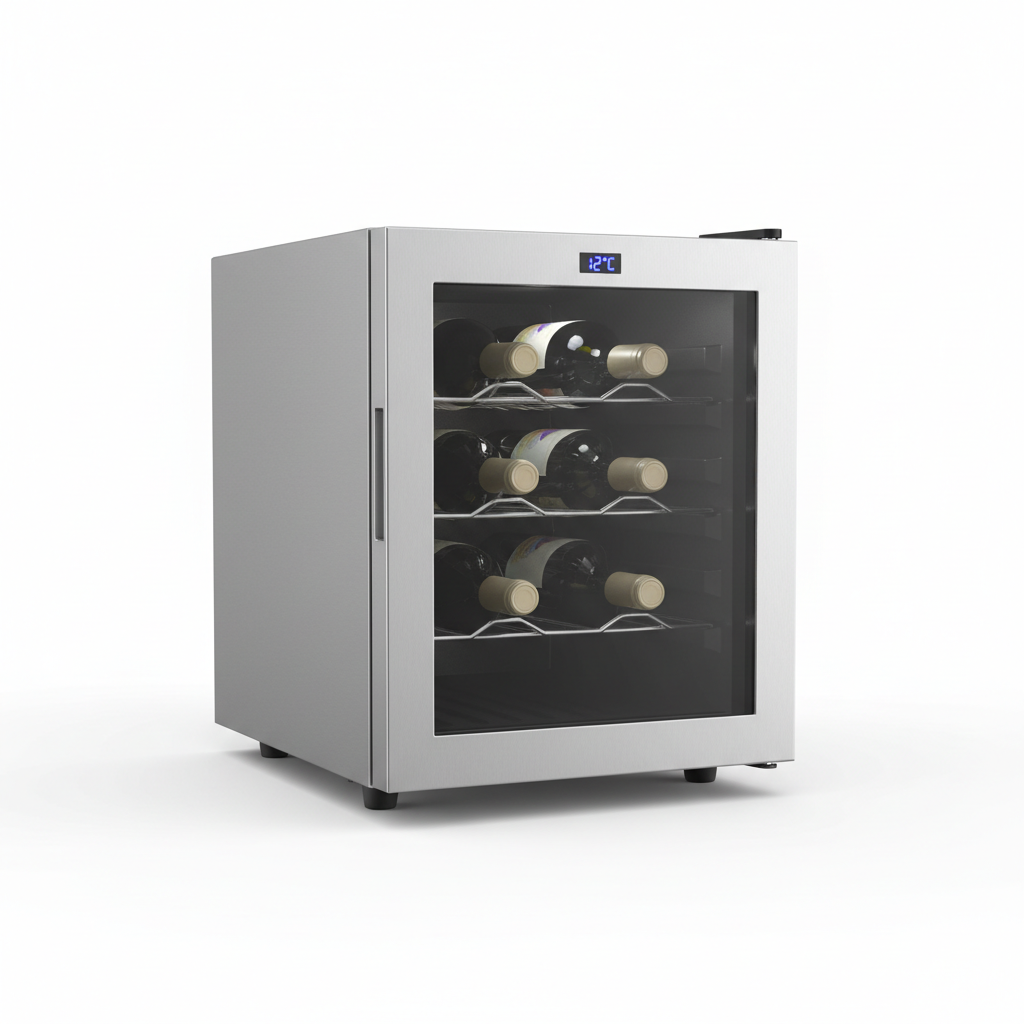Refroidisseur de vin électrique compact en inox